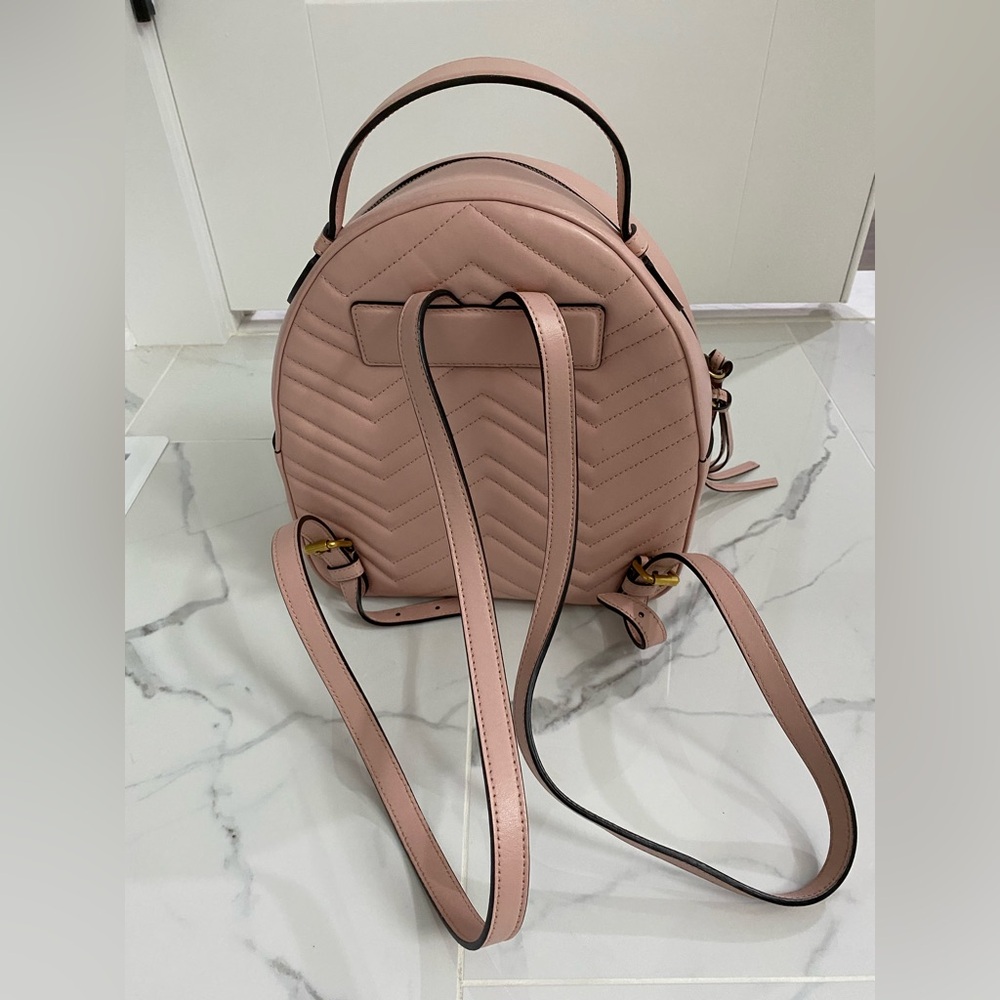 Authentic Pink Gucci leather backpack - Picture 2 of 5